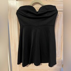 Strapless Black A-line dress size L